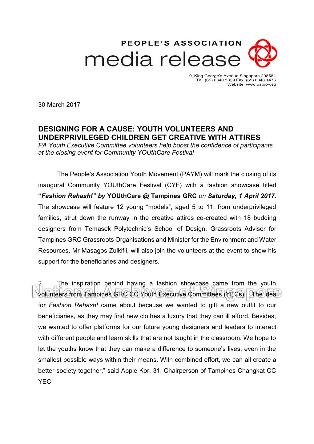 Youth Volunteers and Underprivileged Children