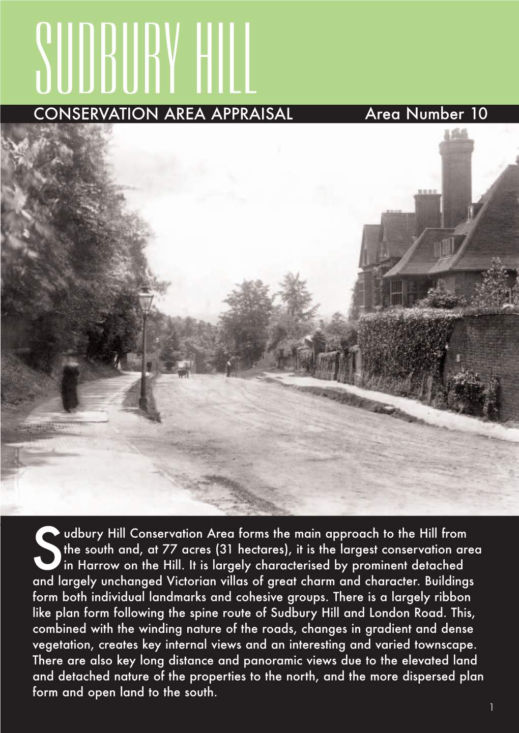 Conservation Area Appraisal (C.A.A.) Evaluates the Special Character of the Area and Sets out Opportunities for Preservation and Enhancement