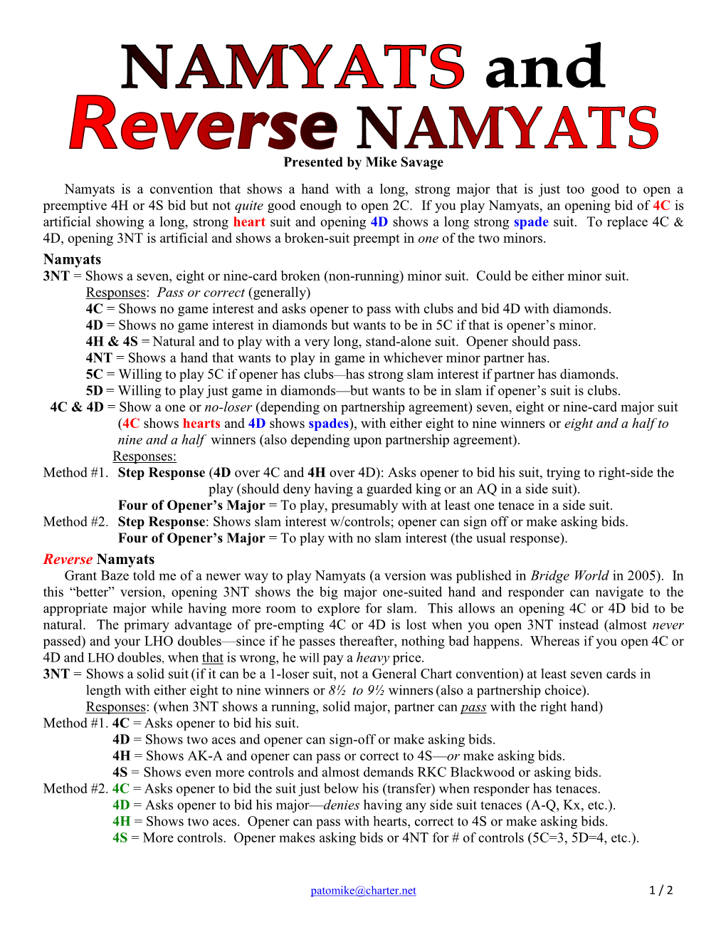 Namyats Reverse Namyats