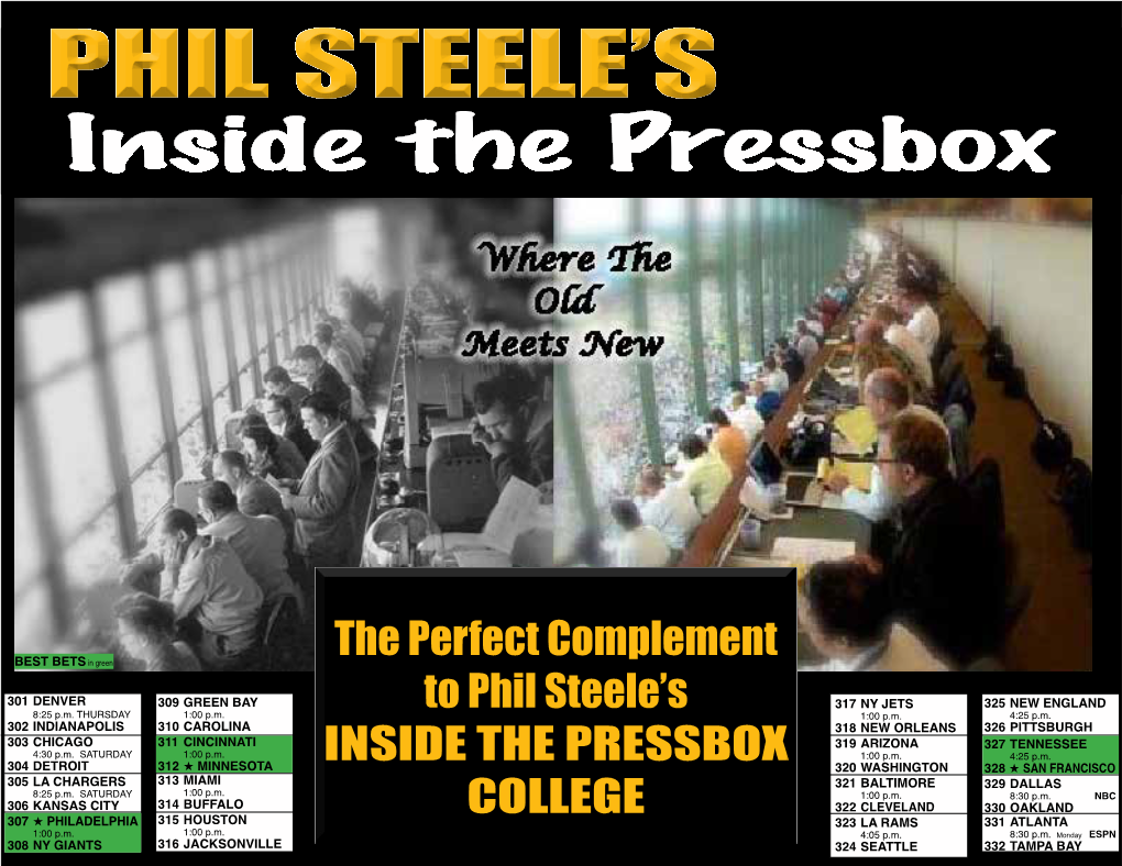 Phil Steele's Inside the Pressbox