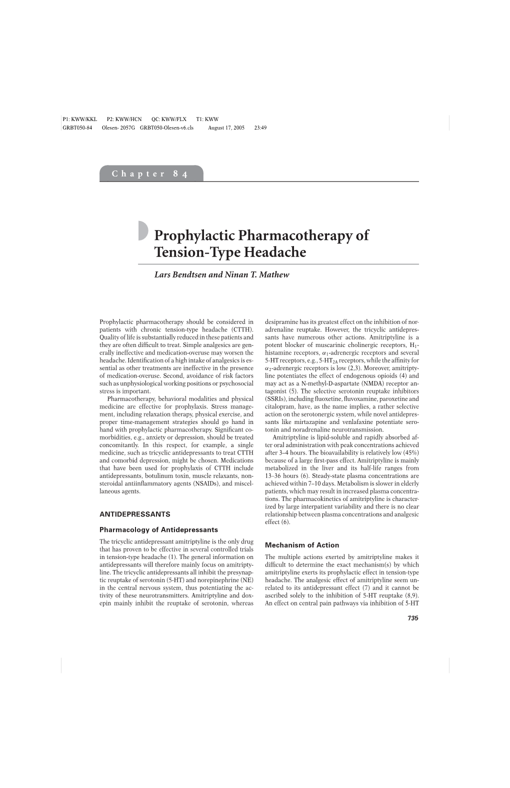 Prophylactic Pharmacotherapy of Tension-Type Headache