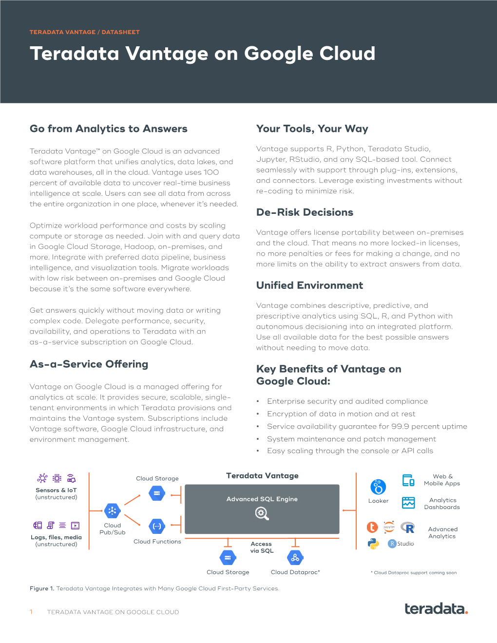 Teradata Vantage on Google Cloud