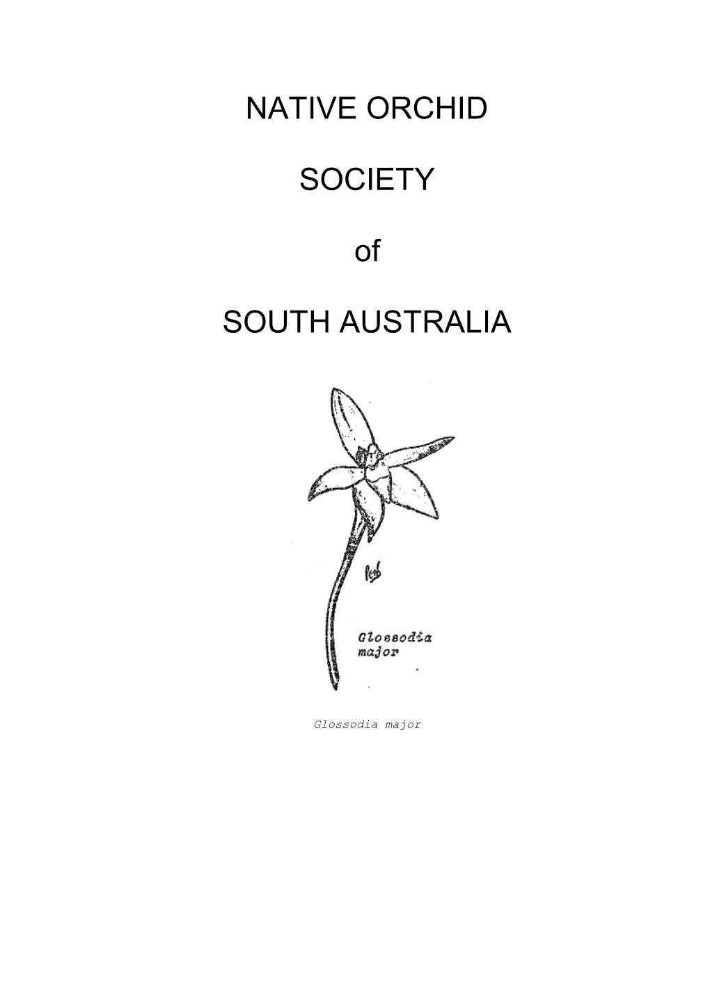 Native Orchid Society of South Australia