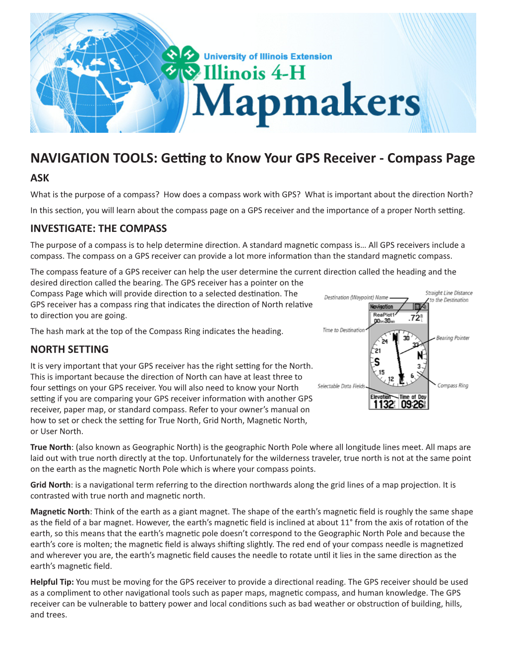 NAVIGATION TOOLS: Getting to Know Your GPS Receiver