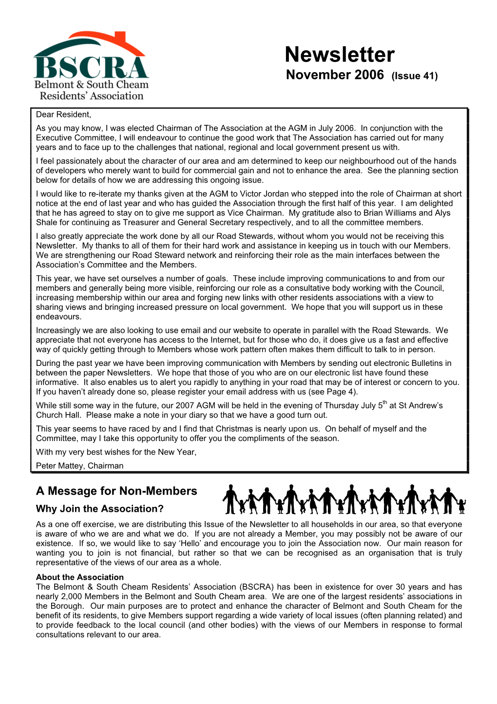 Newsletter November 2006 (Issue 41)