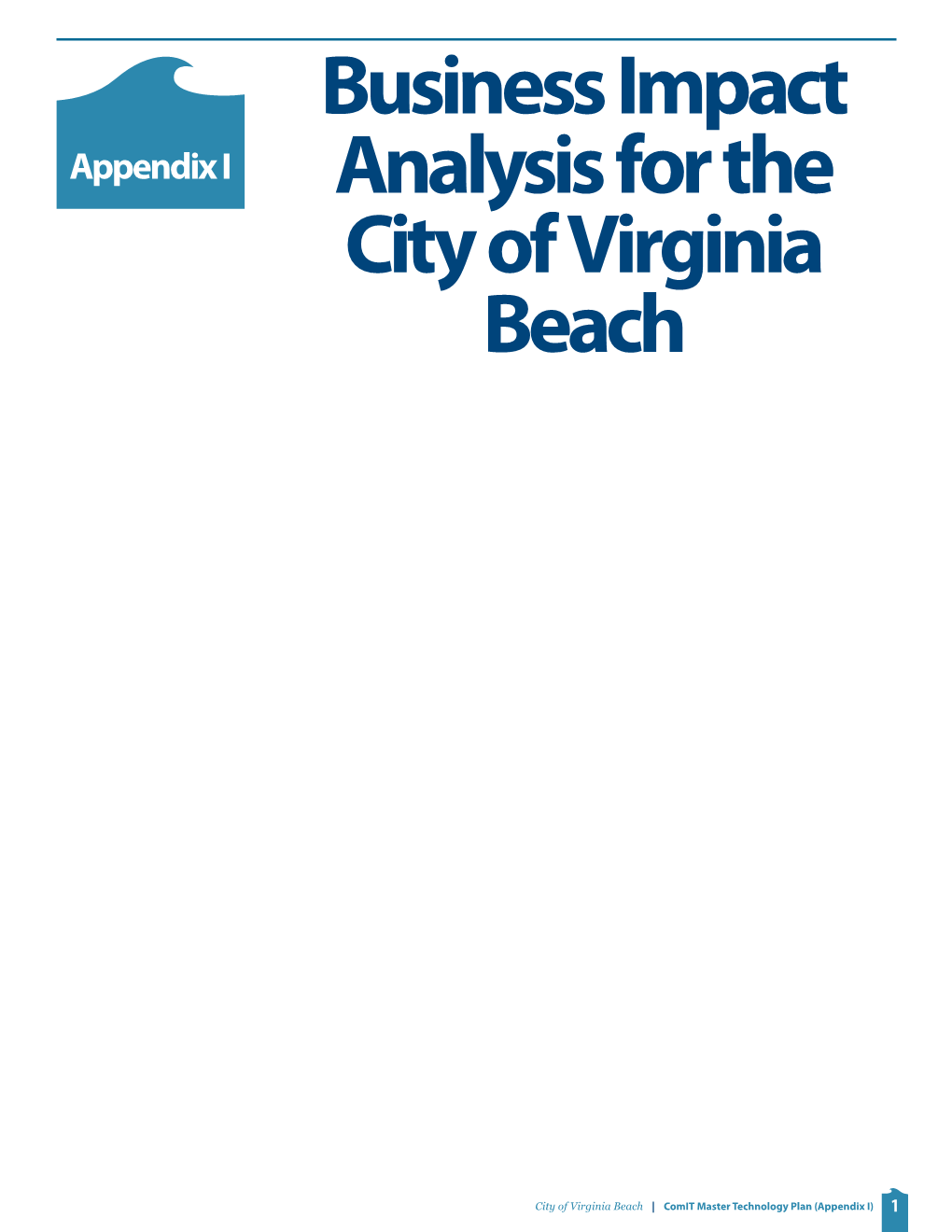 Business Impact Analysis for the City of Virginia Beach
