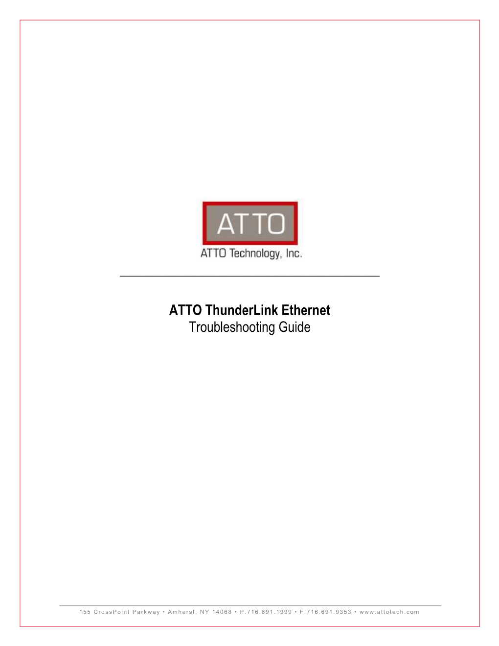 ATTO Thunderlink Ethernet Troubleshooting Guide