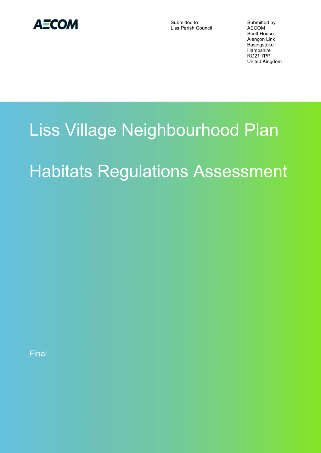 Liss Village Neighbourhood Plan