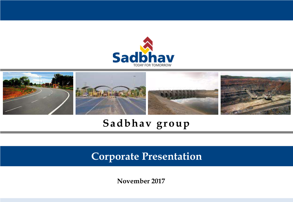 Sadbhav Group Corporate Presentation