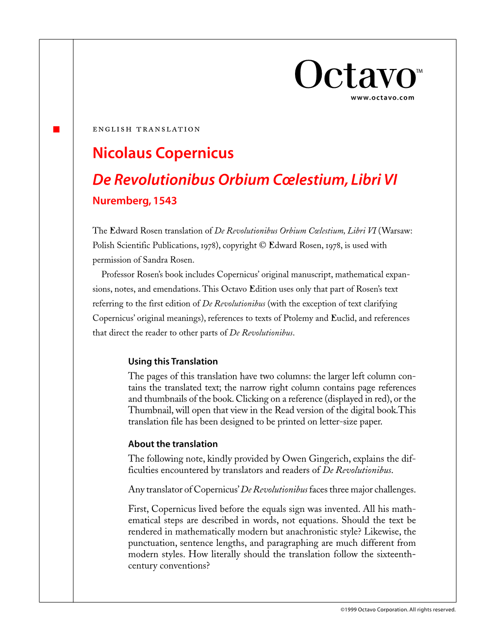 Coprevte, English Translation) De Revolutionibus Orbium