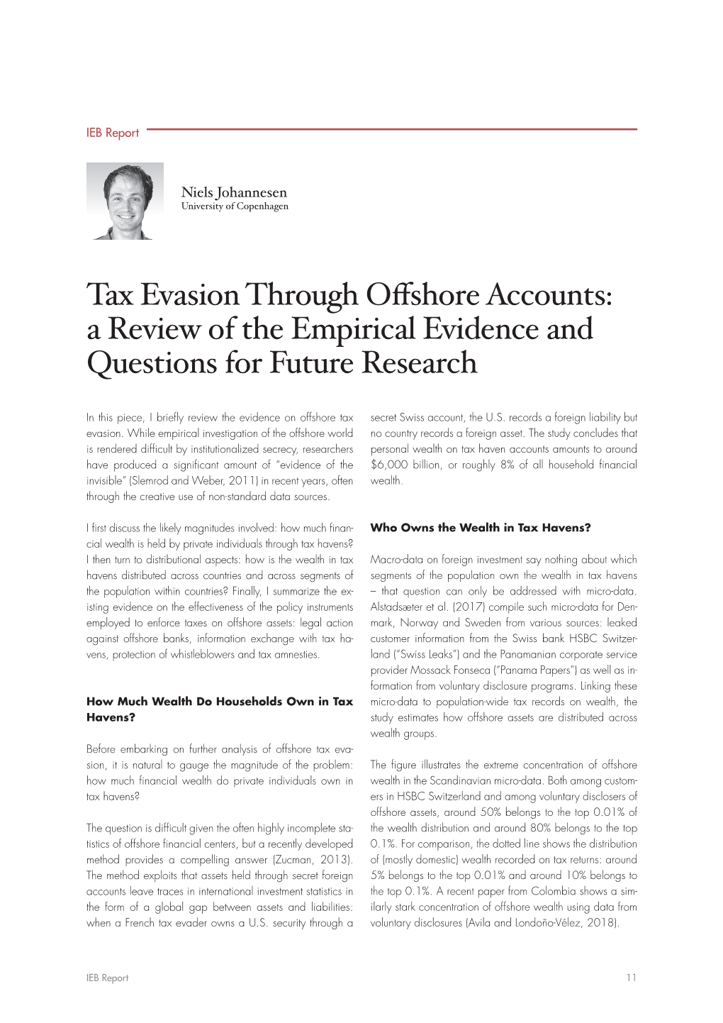 Tax Evasion Through Offshore Accounts: a Review of the Empirical Evidence and Questions for Future Research