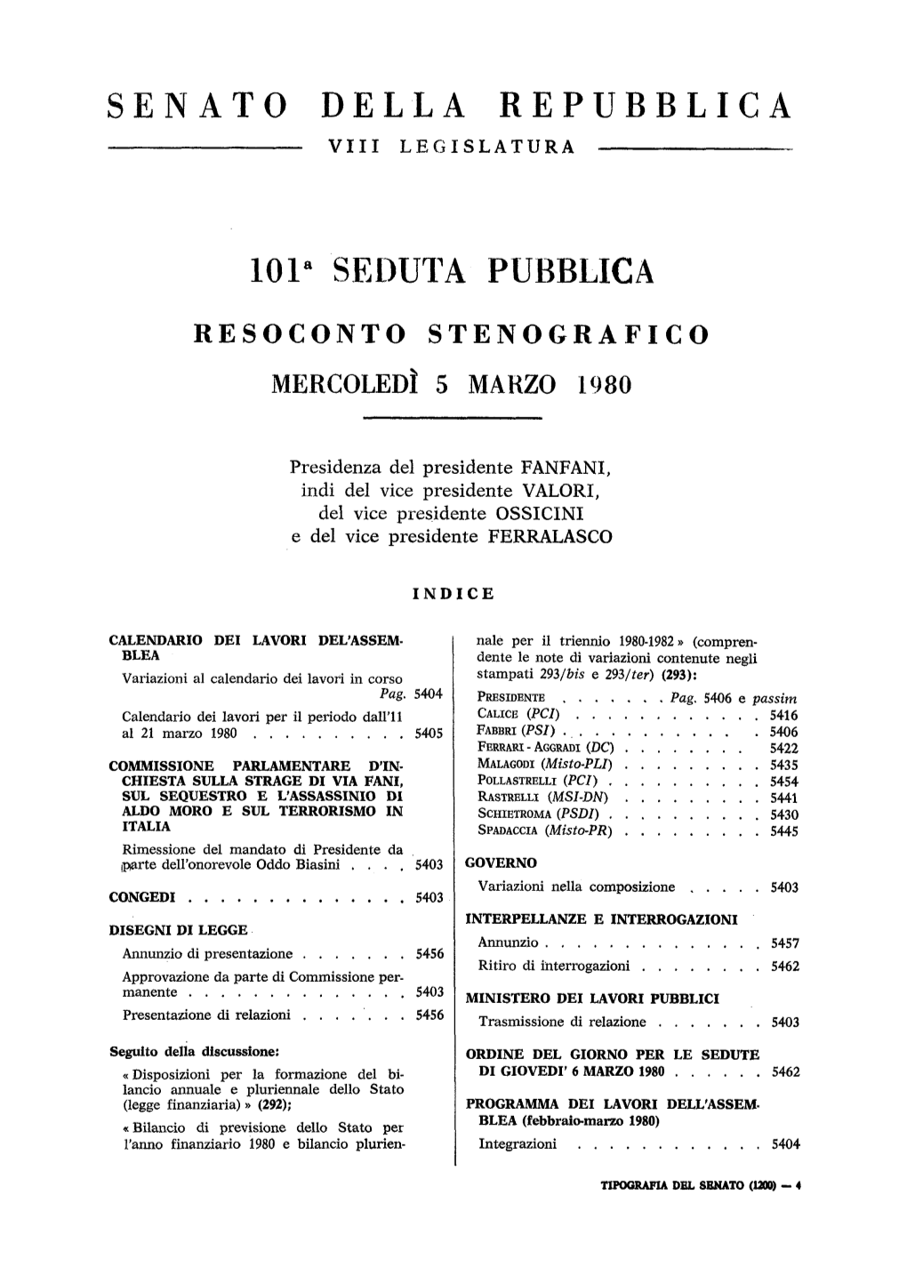 Senato Della Repubblica Viii Legislatura