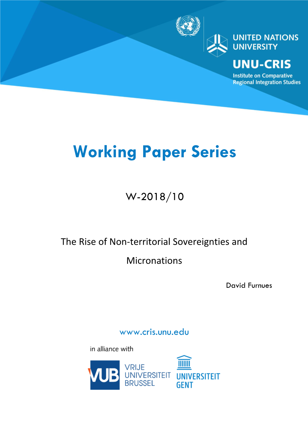 Working Paper Series