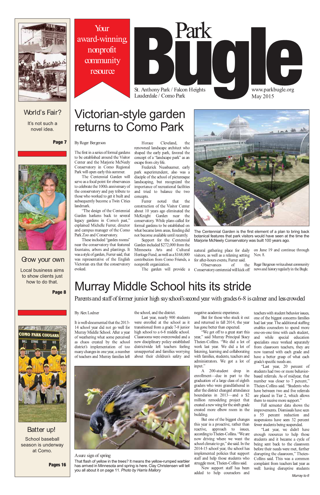 Victorian-Style Garden Returns to Como Park Murray Middle School Hits Its