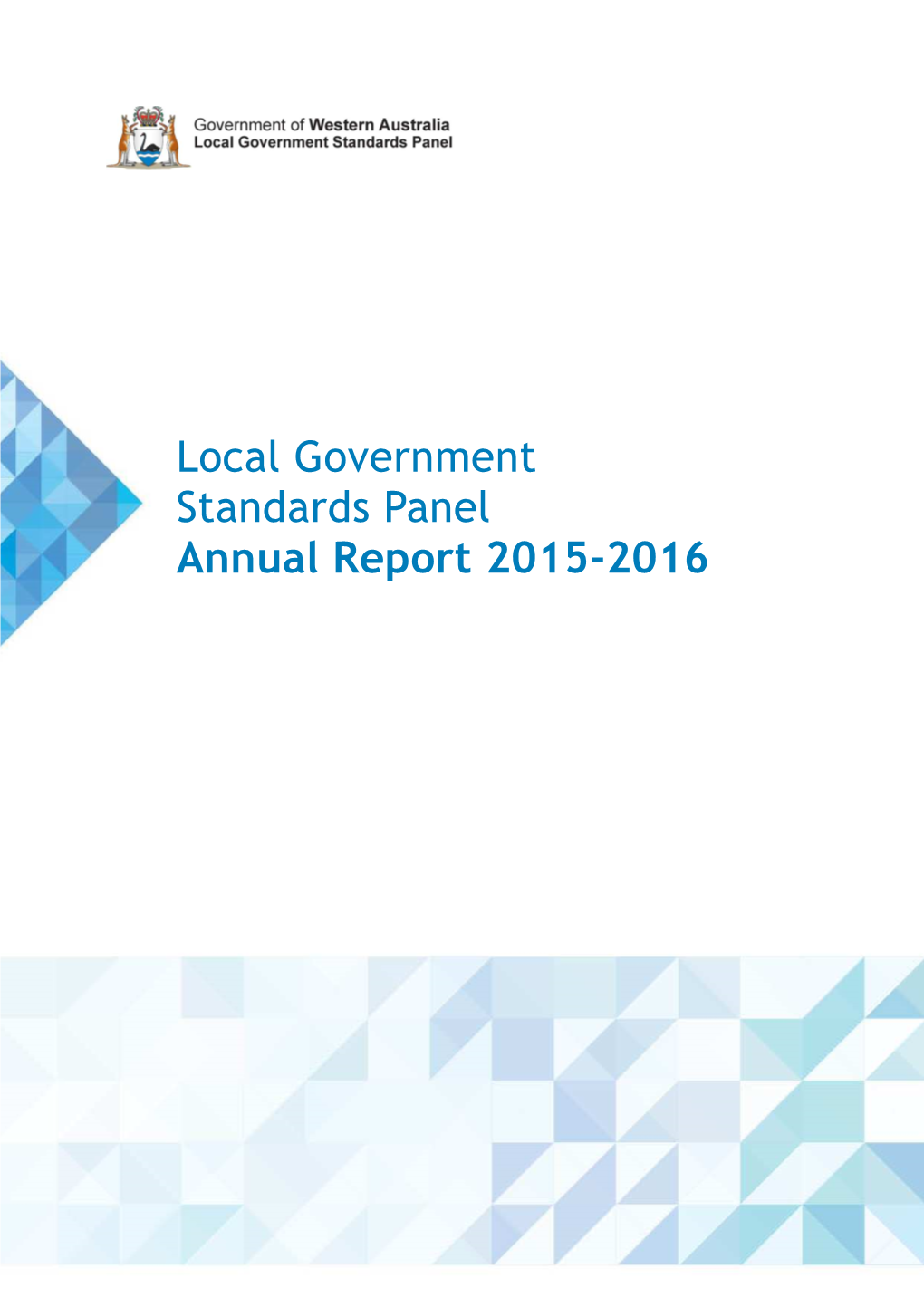 Local Government Standards Panel LGSP Annual Report 2015-2016