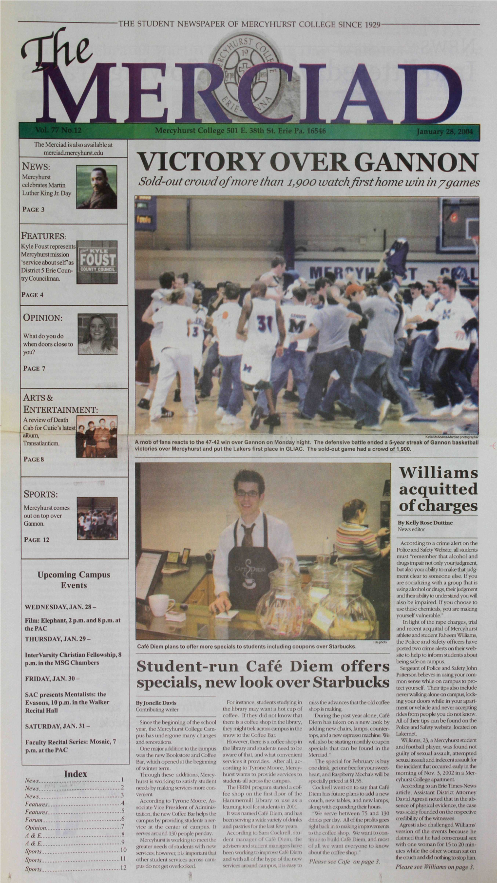 The Student ^Newspaper of Mercyhurst College Since 1929