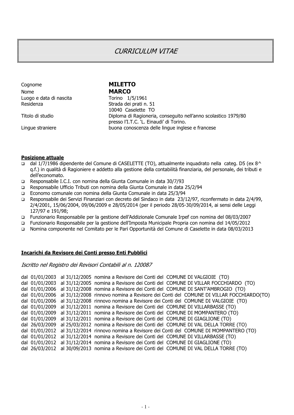 CURRICULUM VITAE MILETTO MARCO.Pdf