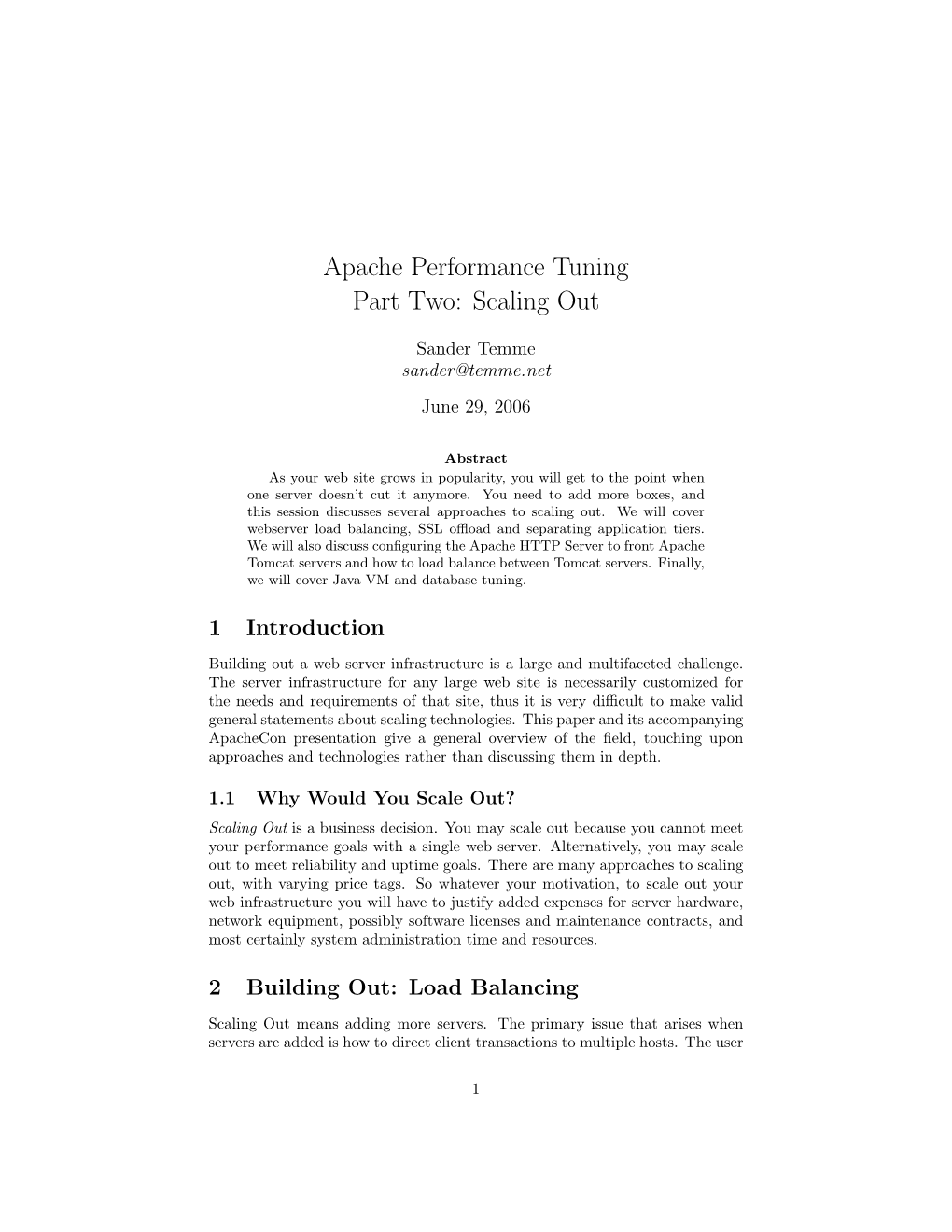 Apache Performance Tuning Part Two: Scaling Out