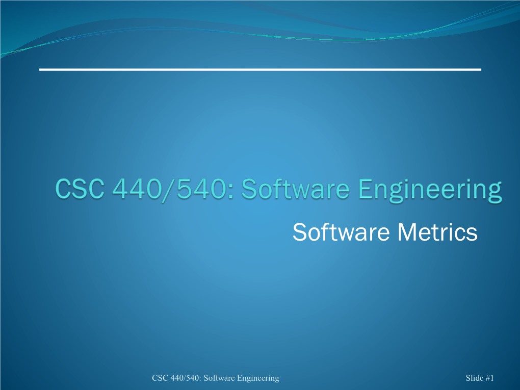 Software Metrics