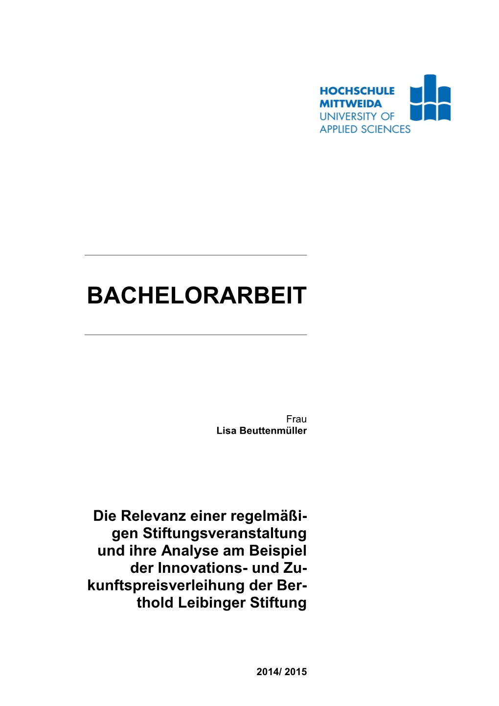 Bachelorarbeit