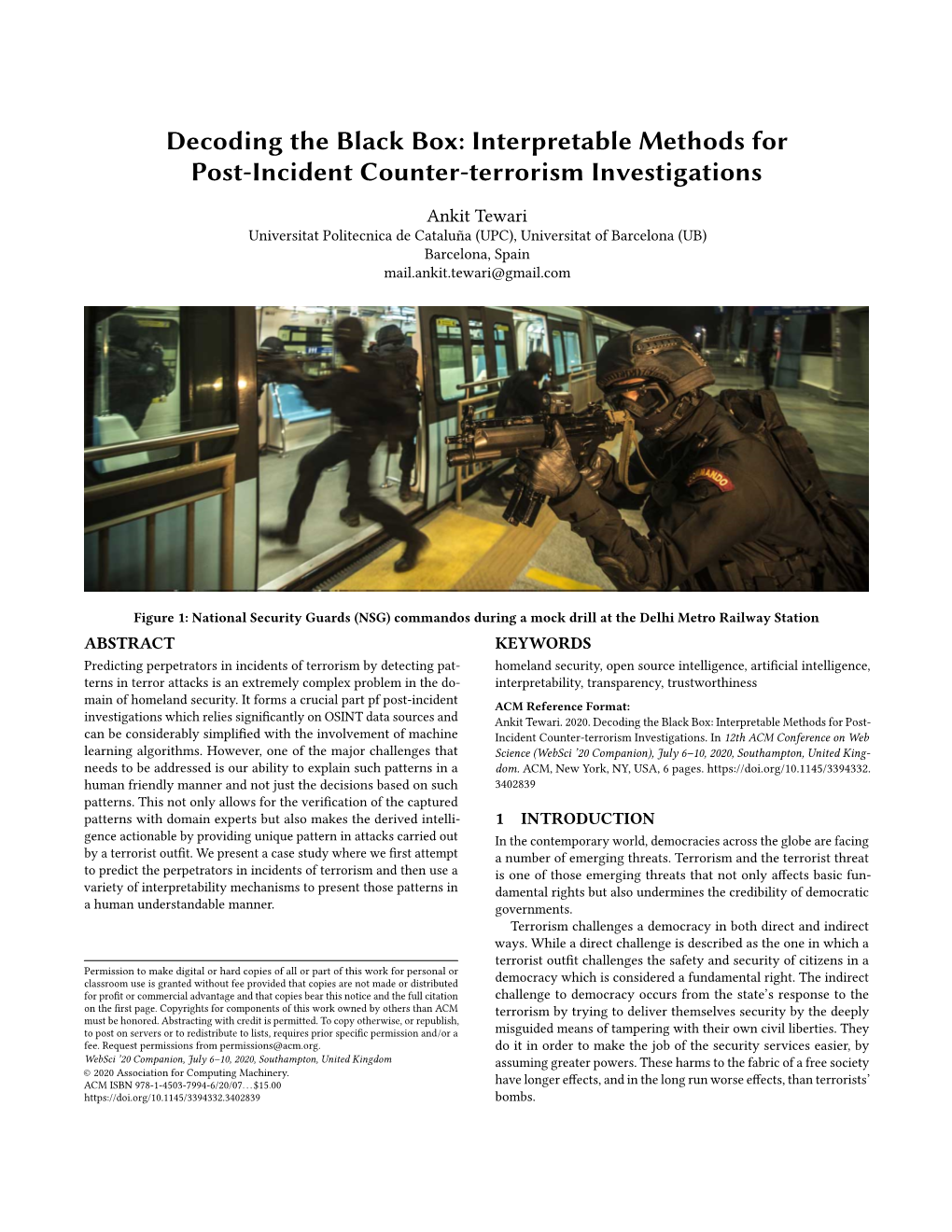 Decoding the Black Box: Interpretable Methods for Post-Incident Counter-Terrorism Investigations