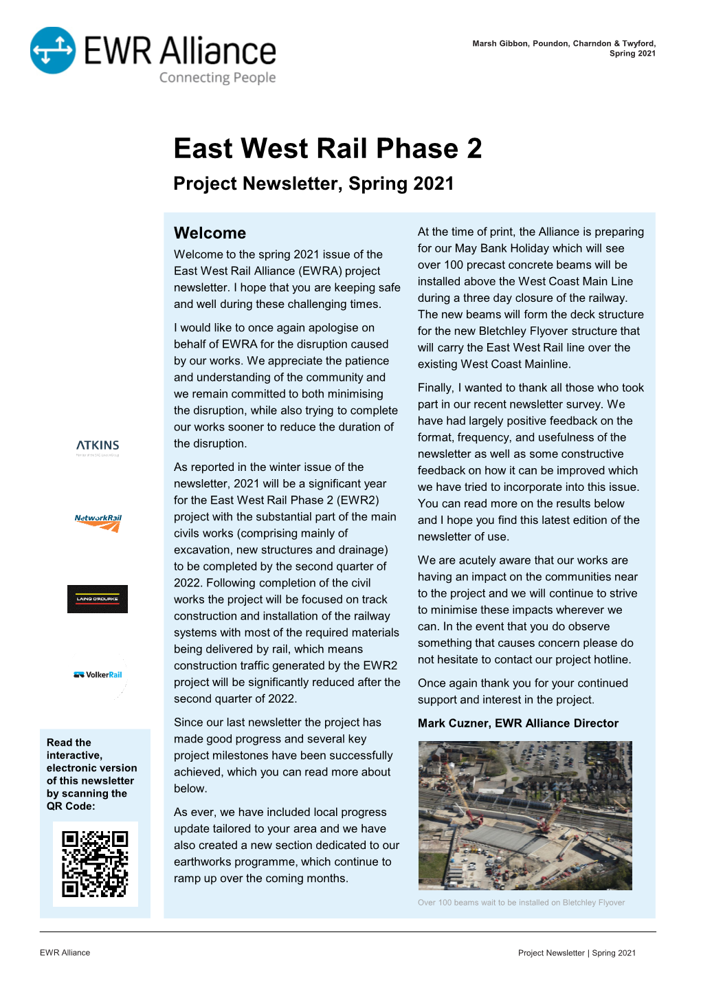 East West Rail Phase 2 Project Newsletter, Spring 2021