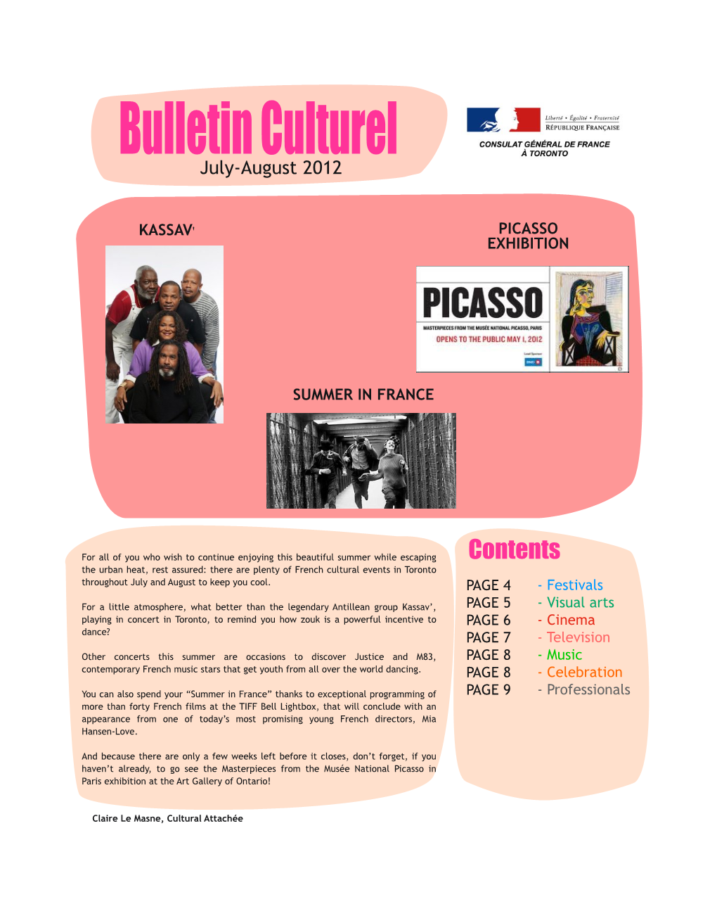 Bulletin Culturel : Summer 2012