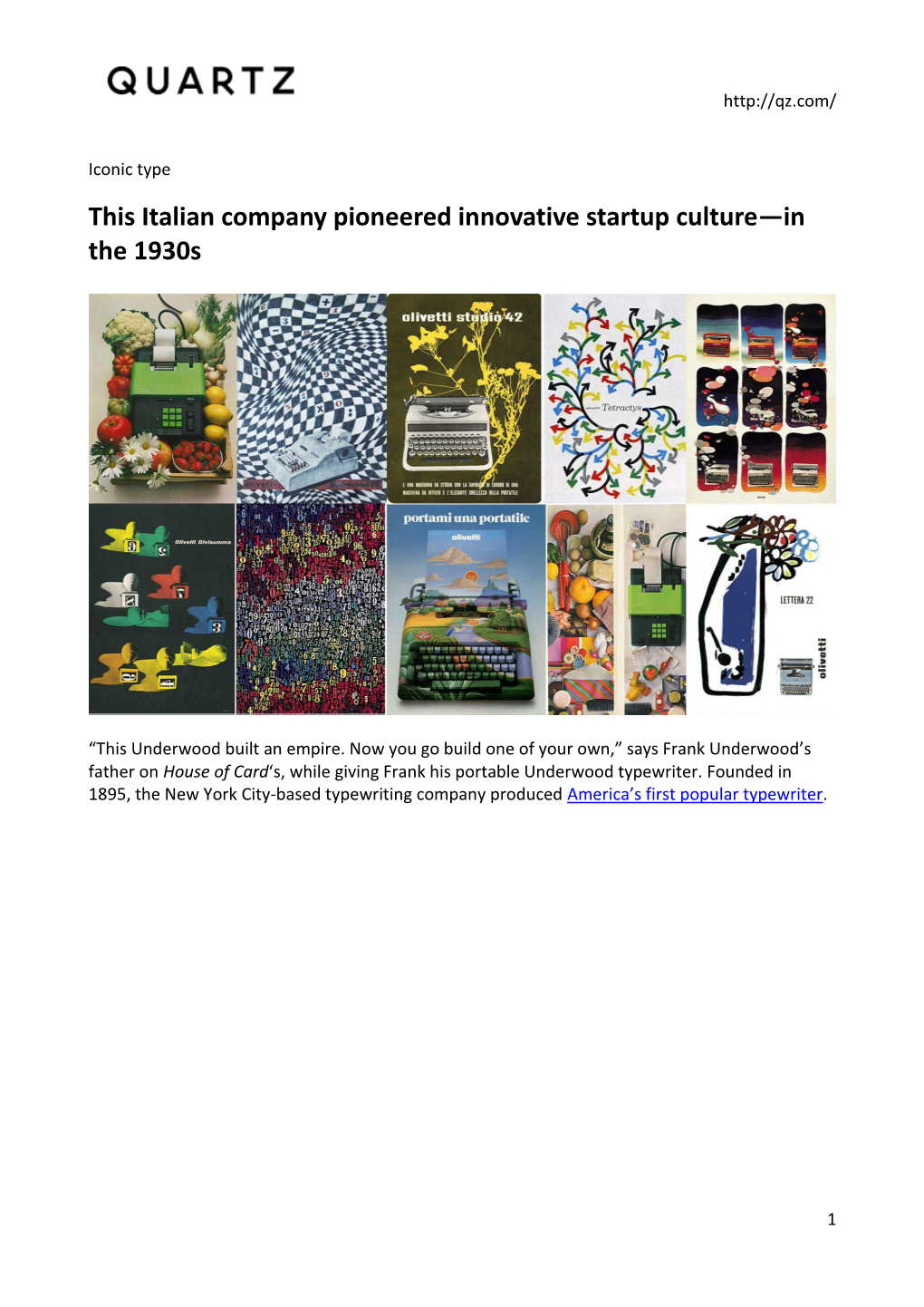 This Italian Company Pioneered Innovative Startup Culture—In the 1930S