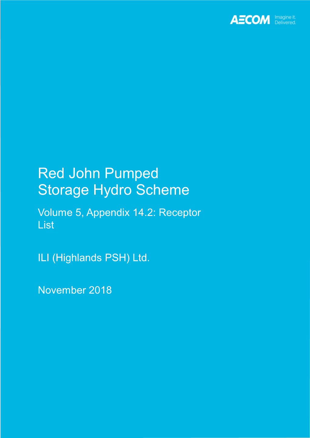 Red John Pumped Storage Hydro Scheme Volume 5, Appendix 14.2: Receptor List
