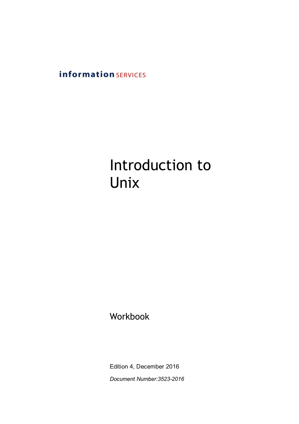 Introduction to Unix