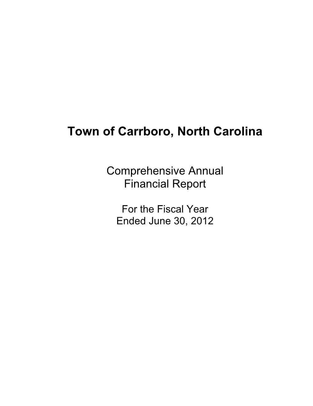 Town of Carrboro, North Carolina
