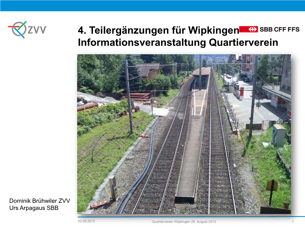 4. Teilergänzungen Für Wipkingen Informationsveranstaltung Quartierverein