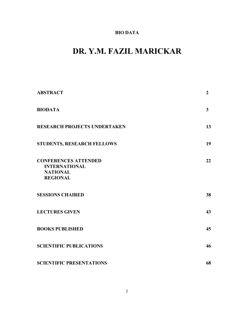 Dr. Y.M. Fazil Marickar