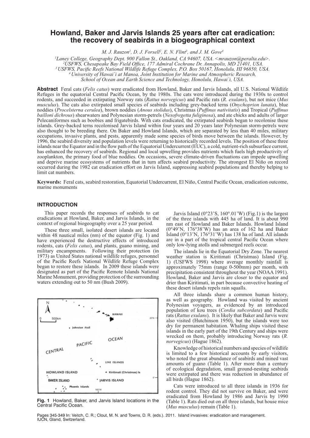 Howland, Baker and Jarvis Islands 25 Years After Cat Eradication: the Recovery of Seabirds in a Biogeographical Context