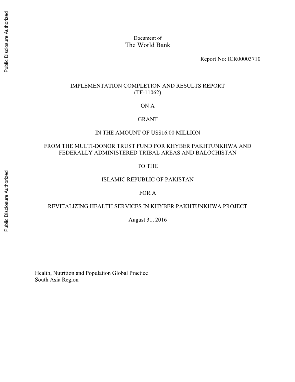 World Bank Document