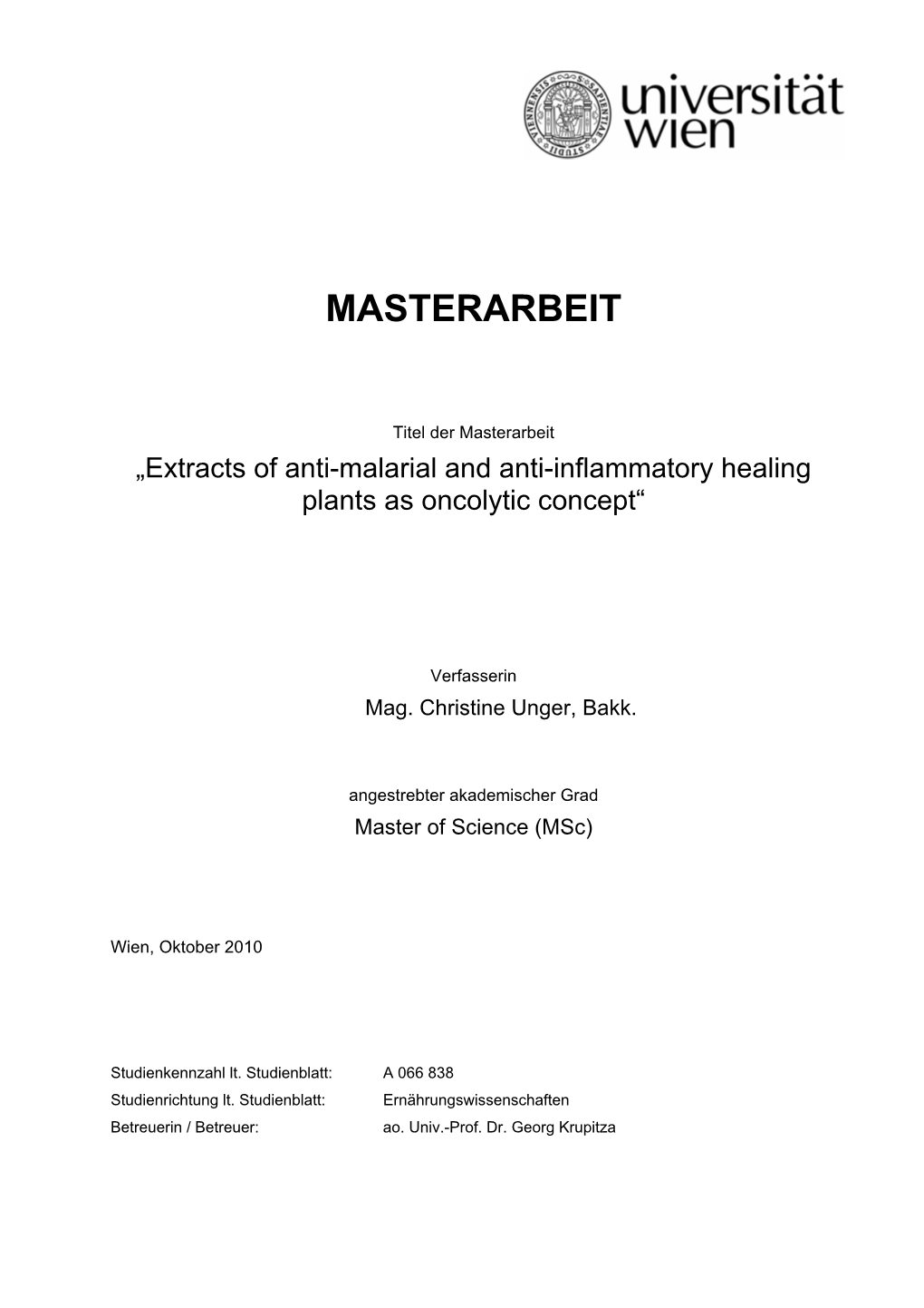 Masterarbeit