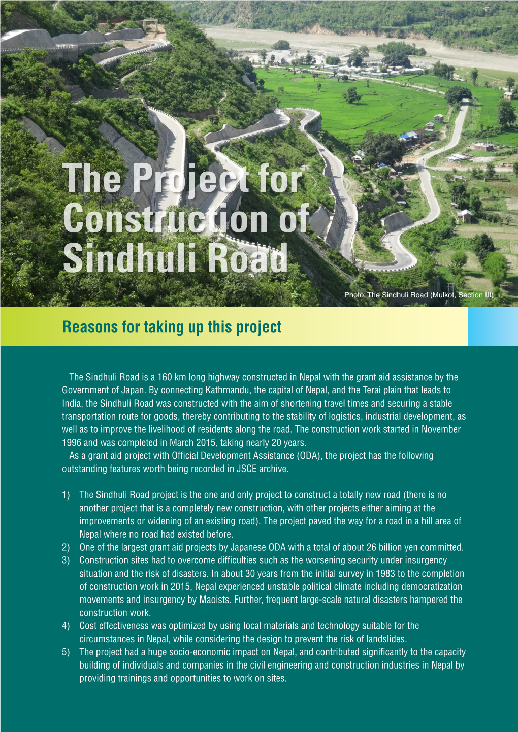 The Project for Construction of Sindhuli Road