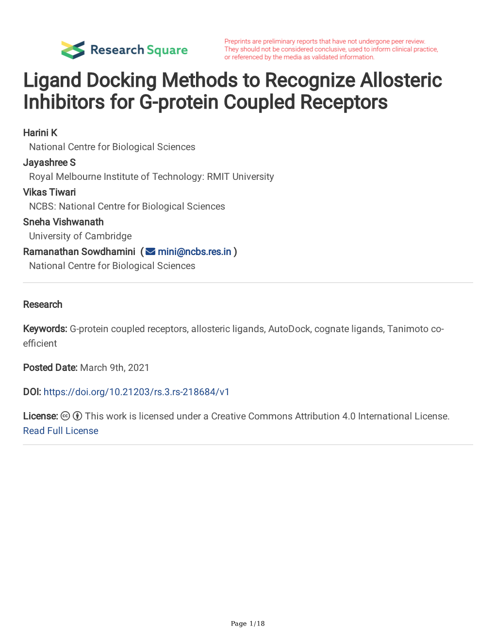 Ligand Docking Methods to Recognize Allosteric Inhibitors for G-Protein Coupled Receptors