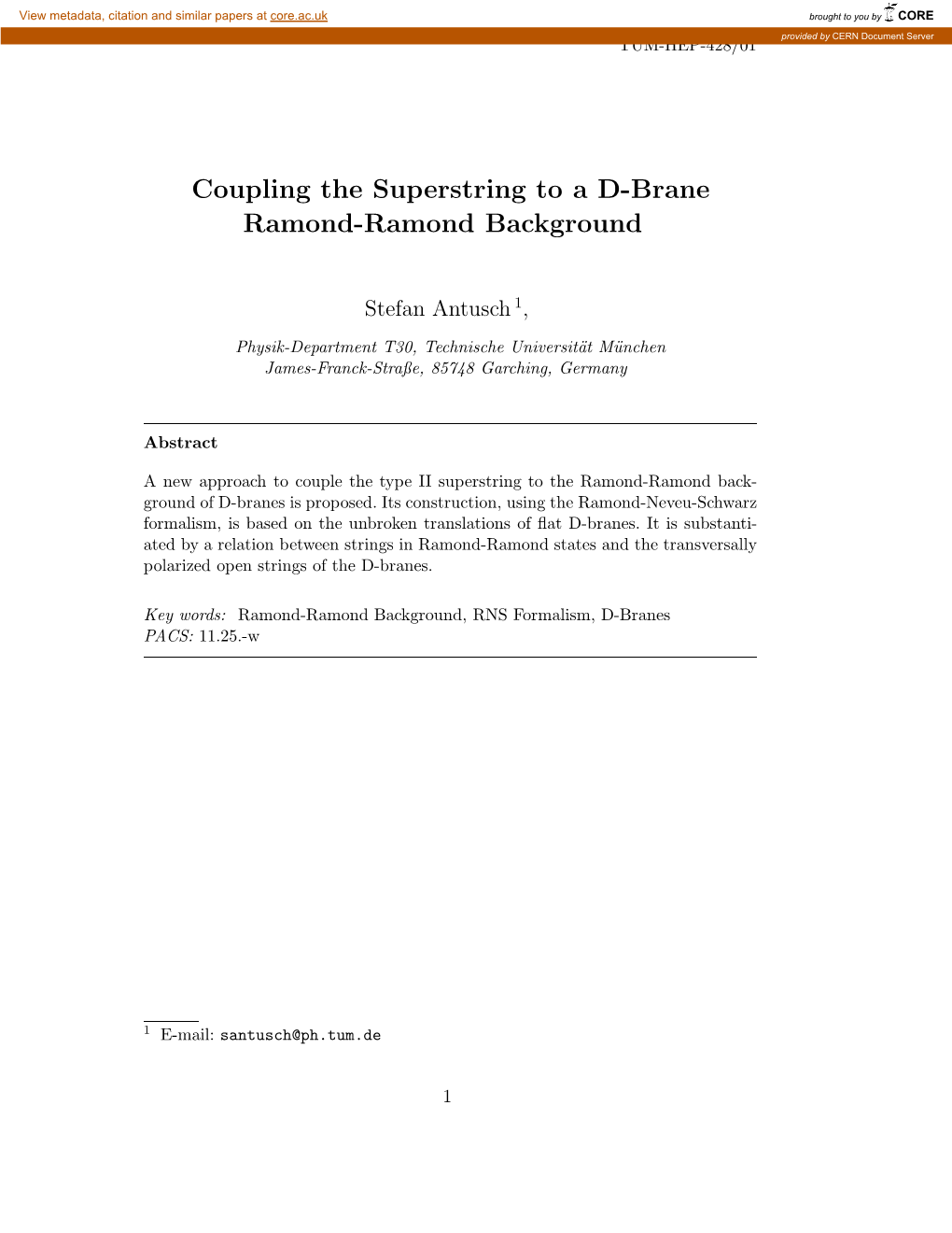 Coupling the Superstring to a D-Brane Ramond-Ramond Background