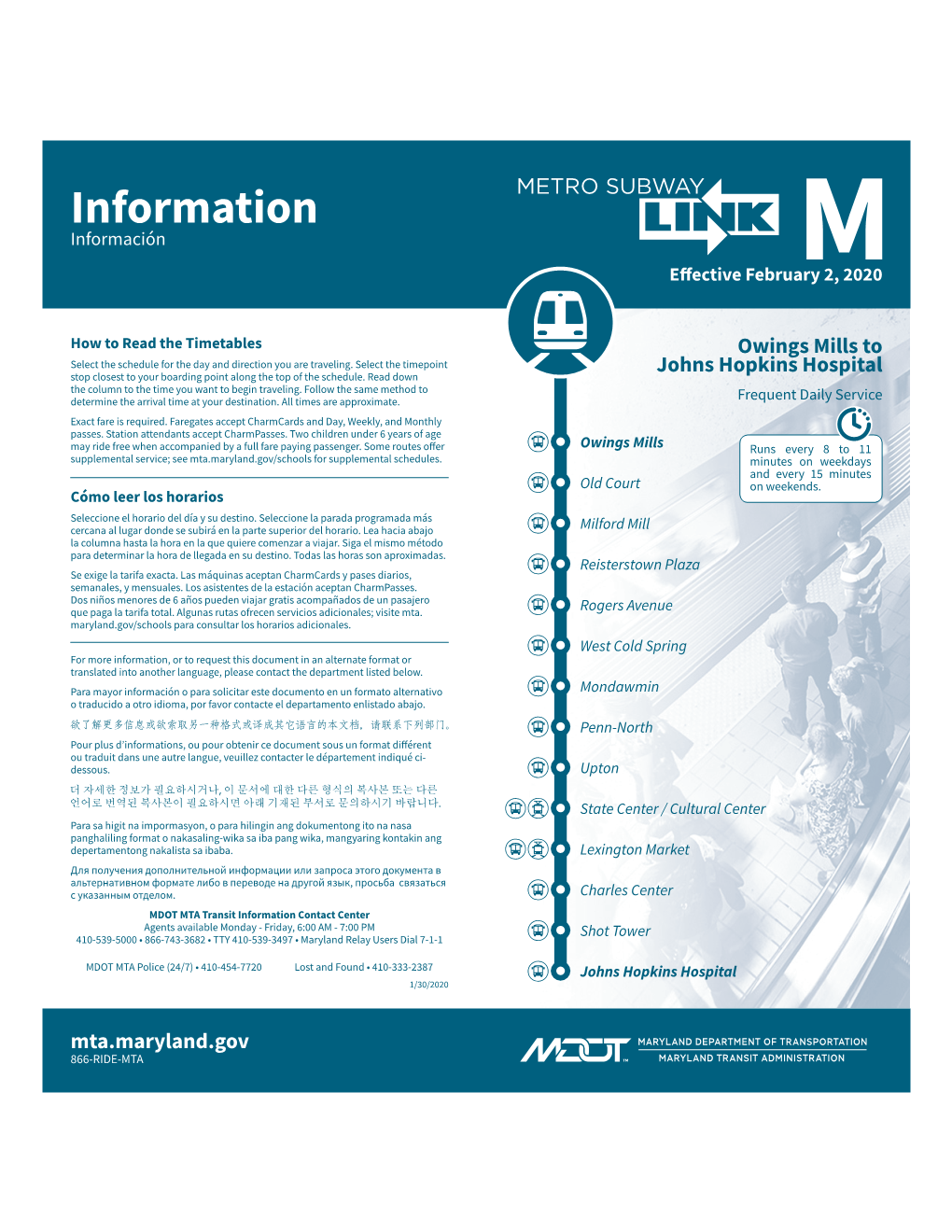 Information Información Effective Februarym 2, 2020