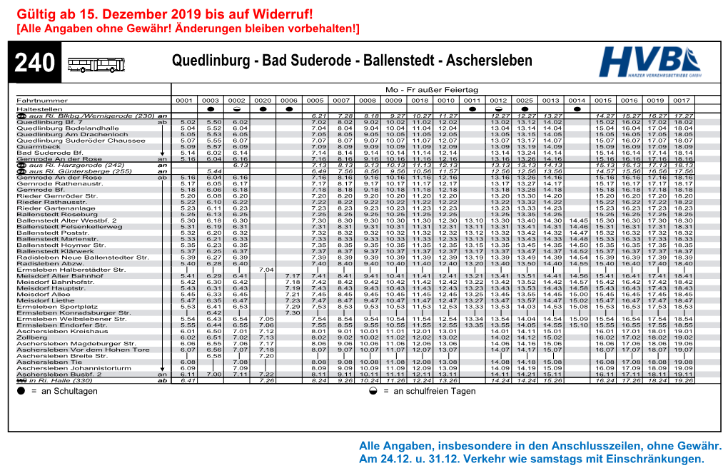 Quedlinburg - Bad Suderode - Ballenstedt - Aschersleben