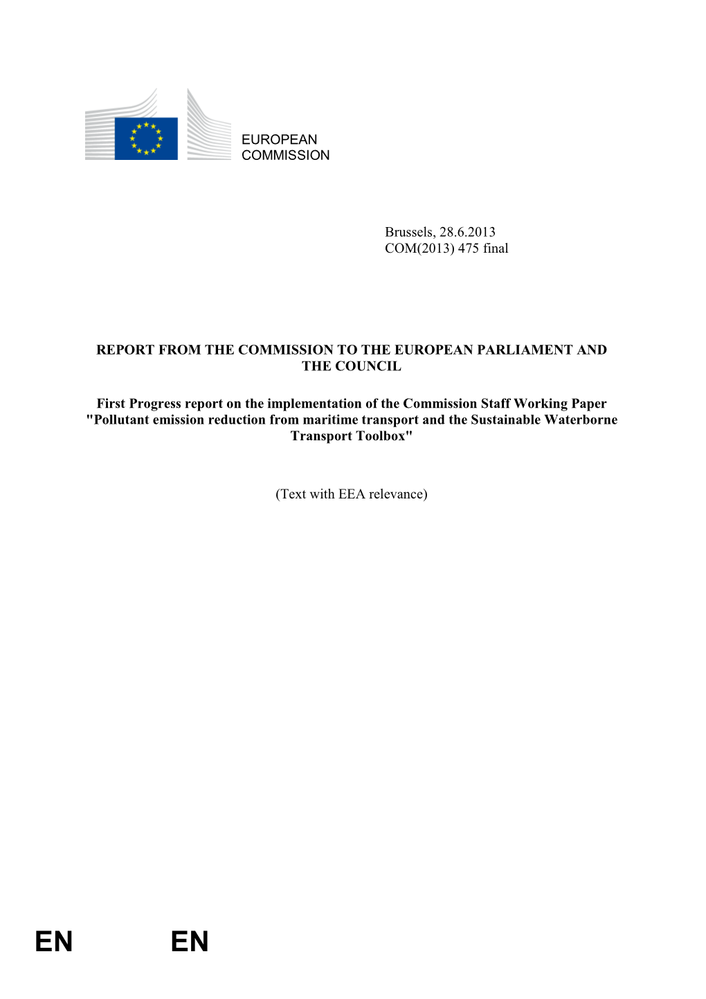 Report from the Commission to the European Parliament and the Council