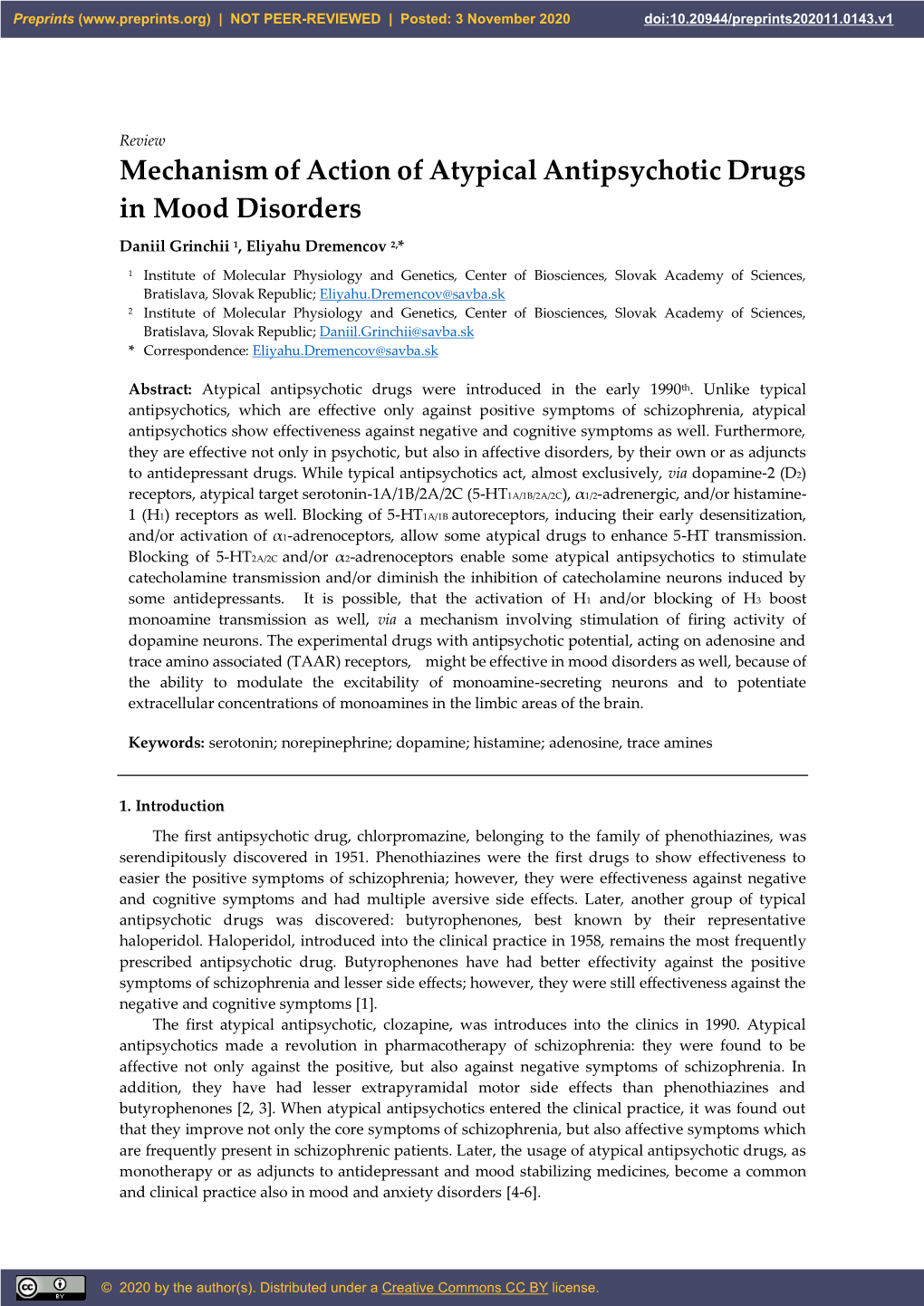 Mechanism of Action of Atypical Antipsychotic Drugs in Mood Disorders