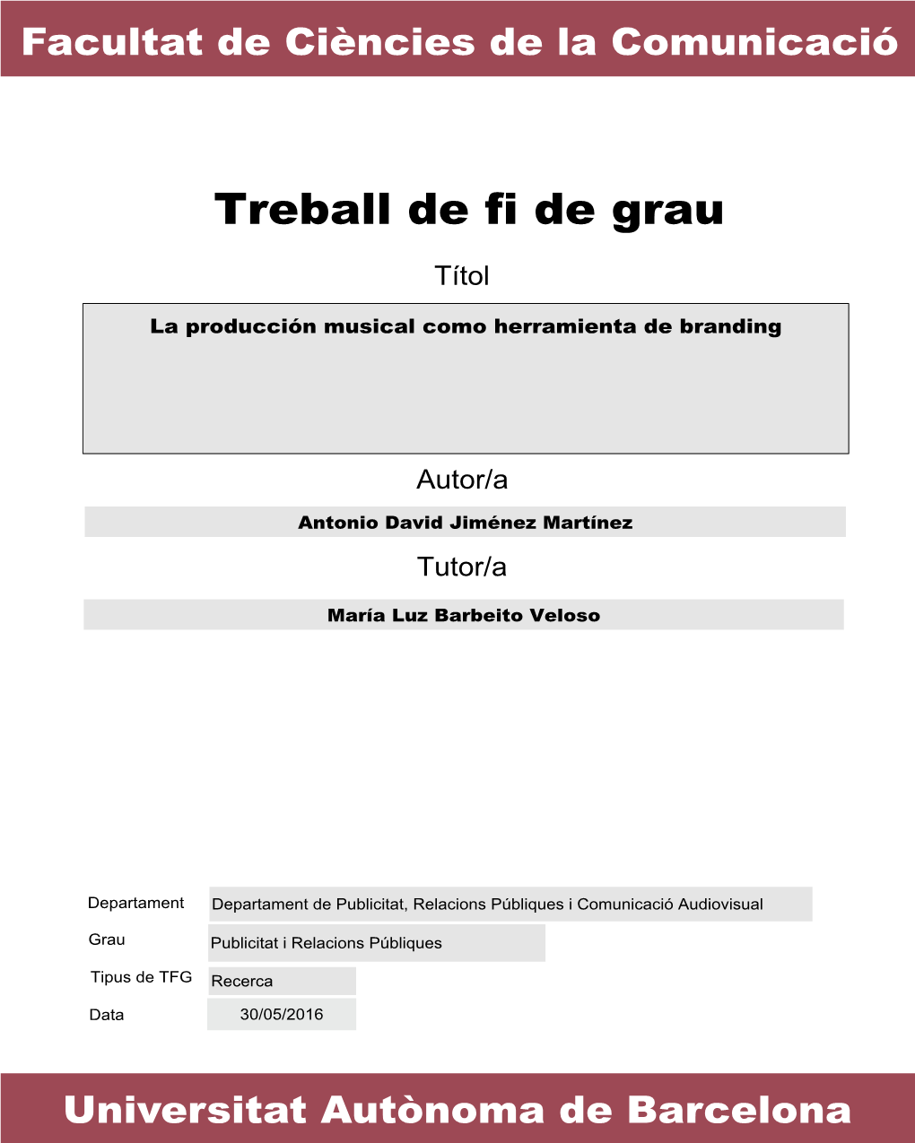 Treball De Fi De Grau