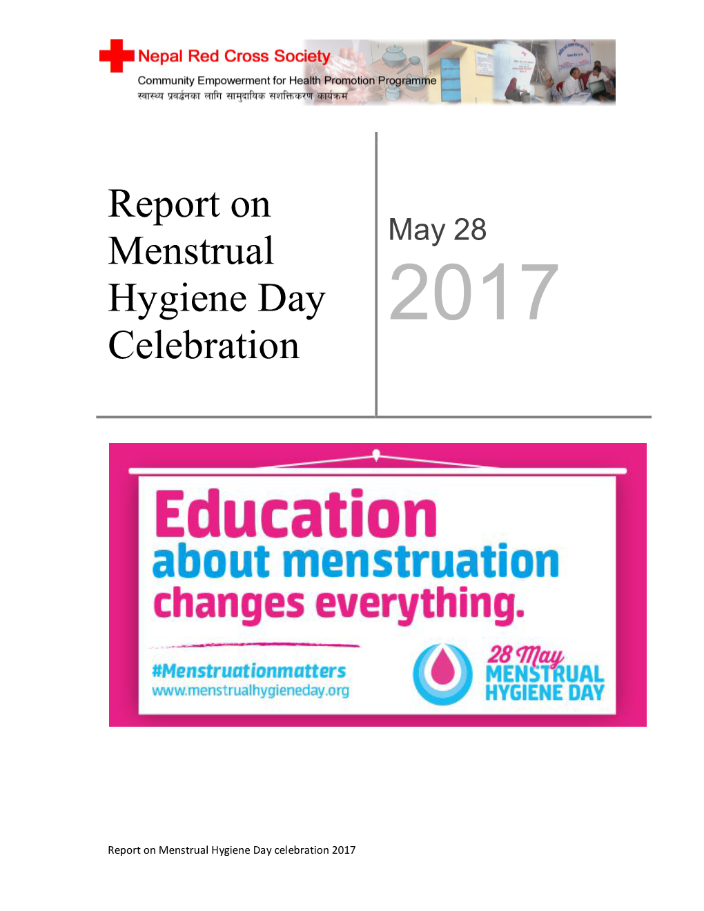 Report on Menstrual Hygiene Day Celebration