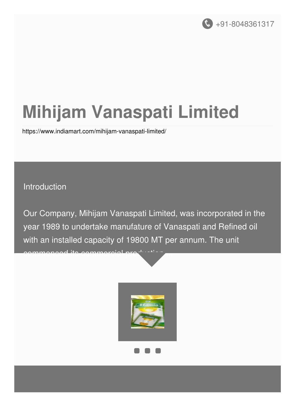 Mihijam Vanaspati Limited