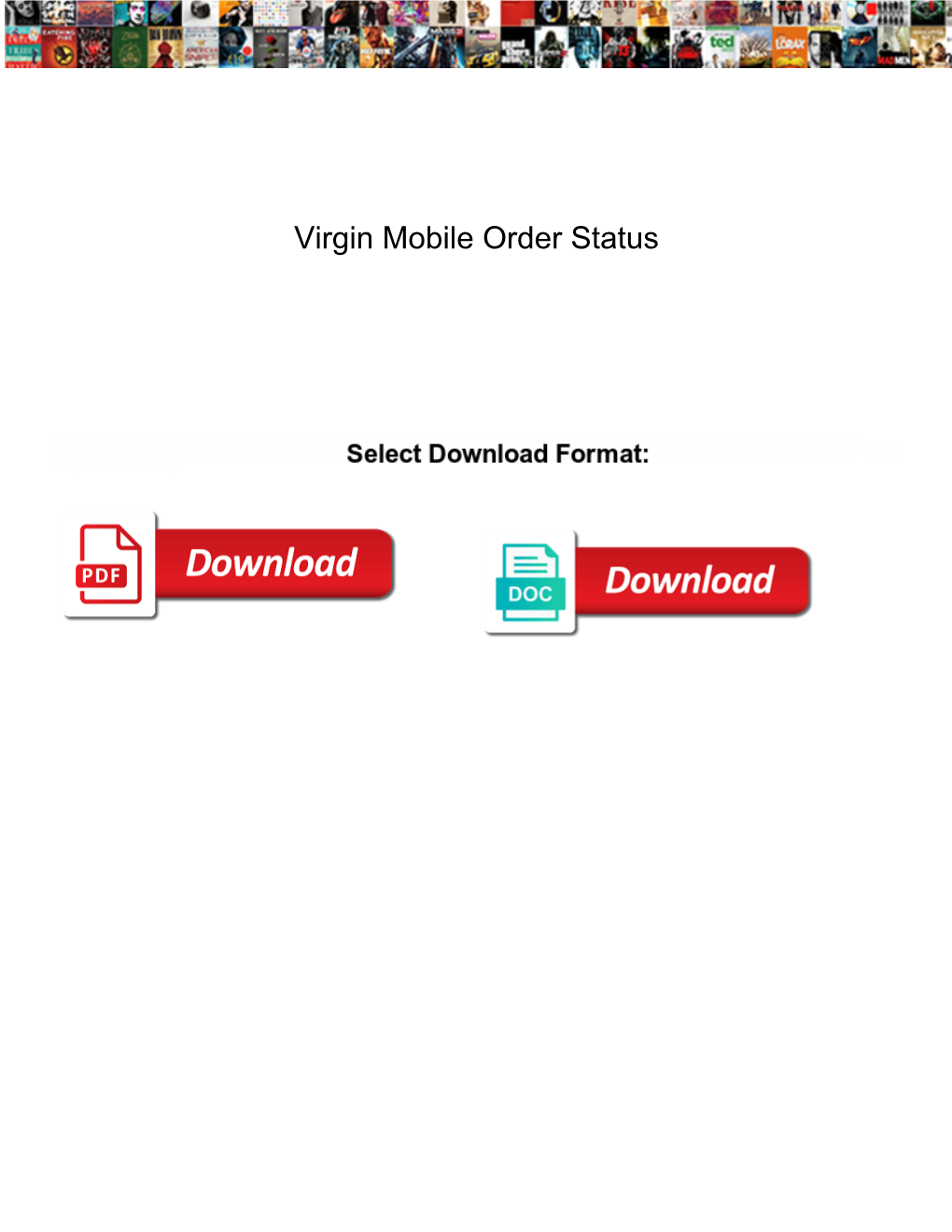 Virgin Mobile Order Status