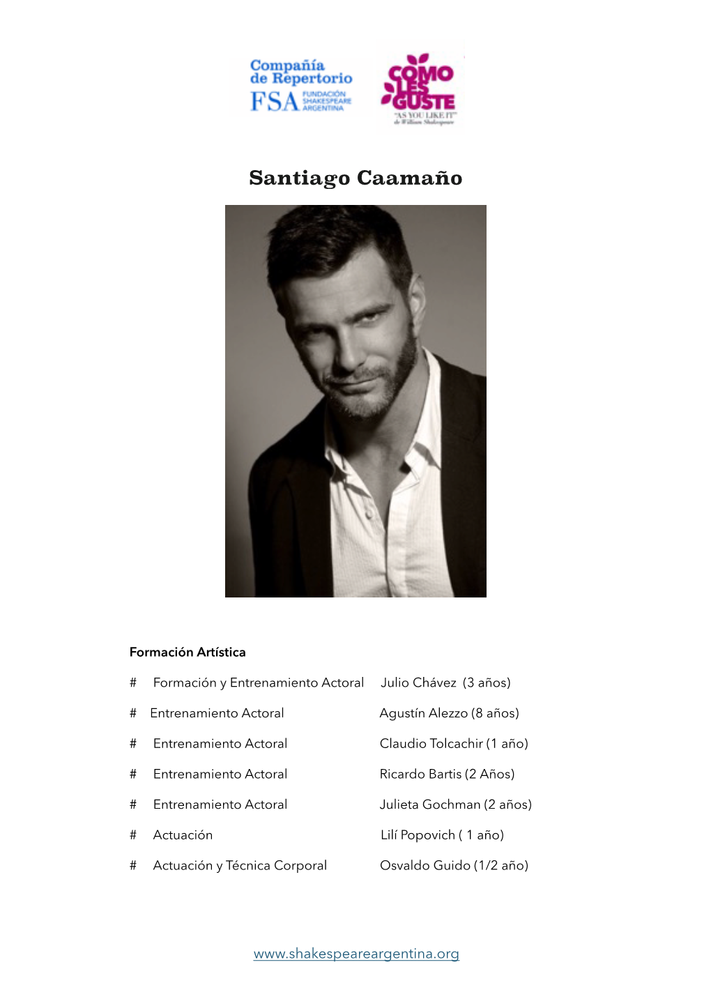 Elenco De CLG Santiago Caamaño .Pages