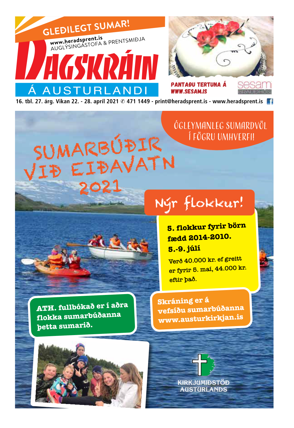 Sumarbúðir Við Eiðavatn 2021