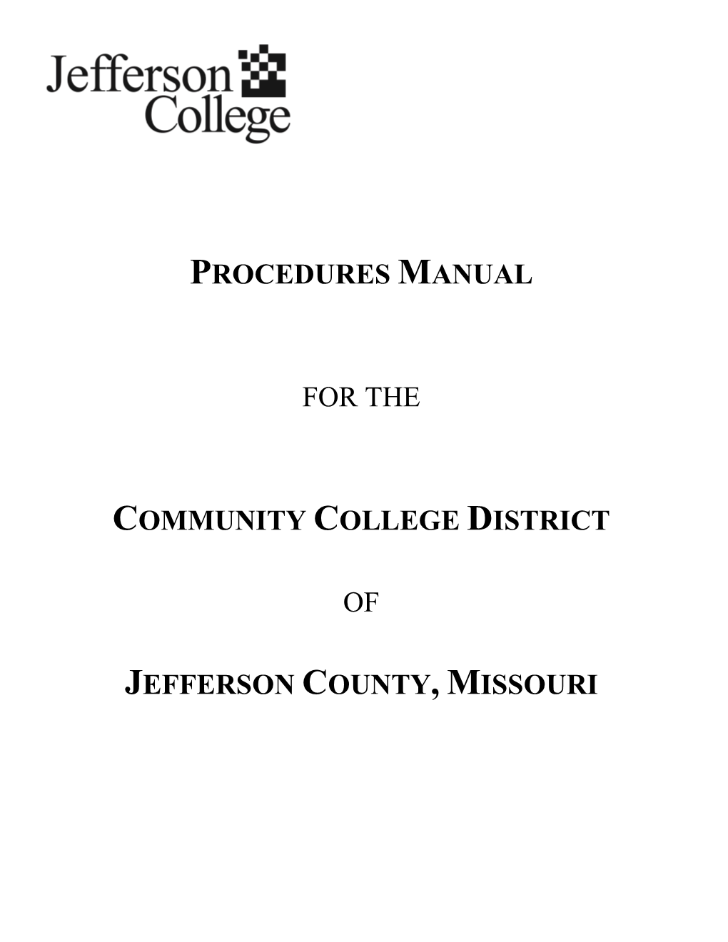 Procedures Manual